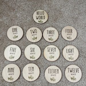 Baby Milestone Wooden Plaques